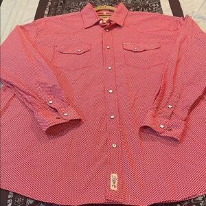 Ariat Men's Red Geometric Casual Shirt